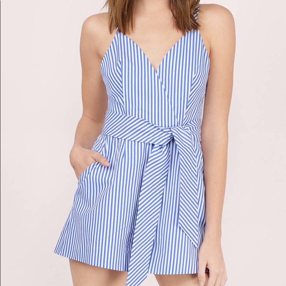 Finders Keepers Blow Your Mind Striped Romper 4